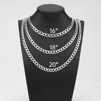10pcs 18inch Miami Curb Cuban Link Chain for Men Women Stainless Steel Necklace Bulk Jewelry Hip Hop Chains - color: Steel 18", size: 1.8mm