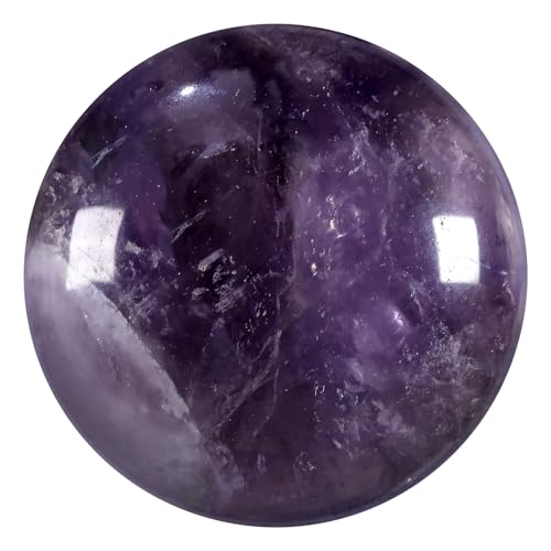 moonsix 10PCS Round Amethyst Cabochons Flatback CAB Gemstone Beads Crystal Flat Stone for DIY Craft Jewelry Making, 22mm - color: purple, size: 22mm