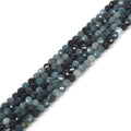 3mm Blue Tourmaline Faceted Gemstone Round Loose Beads Strand 15.5-16" DIY Jewelry Making - color: Blue Tourmaline