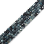 3mm Blue Tourmaline Faceted Gemstone Round Loose Beads Strand 15.5-16" DIY Jewelry Making - color: Blue Tourmaline
