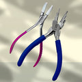 Premium German 2 EA Jewelry Pliers Including 6 in 1 Bail Making Pliers Jewelry Bail Pliers,Nylon Nose Pliers for Jewelry Making Beading Looping Shaping Wire DIY Crafts
