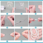 PH PandaHall 246 Yards 0.2mm Bracelet String Beading Thread Seed Bead Thread Sewing String with Leading Wire and Buckle for Leather Stitching Beading Jewelry Bracelets Making White - size: 0.2mm, style: White