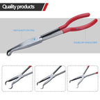 3 Pieces 11'' Long Nose Pliers Set, Cricle Plier O-shape Tip Craft Repairing Tool(0.2/0.5/0.7in) - size: 3 Pcs Cricle Plier-Red