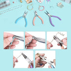 3-Piece Jewelry Pliers Set - Needle Nose, Round Nose & Wire Cutters for Jewelry Making, Wire Crafting & Repair | Professional DIY Tools for Metalwork, Earrings & Bracelets - style: 3-pcs