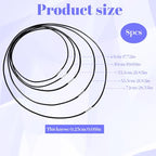 Molain 8Pcs Leather Necklace Cord, Black Leather Cord Woven Wax Rope Chain 18”/45cm 20"/50cm 22"/55cm 24"/60cm 28'' /70cm Adjustable Leathers Cords Necklaces for Men and Women Necklace String for Jewe