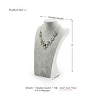 Oirlv Velvet 3-Dimensional Jewelry Stand Necklace Pendant Chain Jewelry Bust Display Holder (H13.39) - size: H13.39"