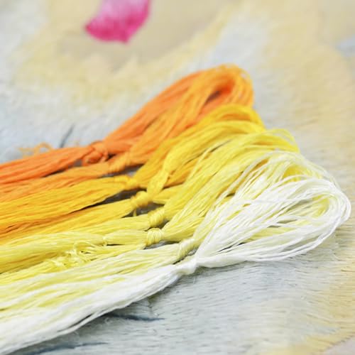 8 Skeins Mulberry Silk Floss Embroidery Thread Floss-Cross Stitch Threads China Silk Woven Jewelry Threads DIY Sewing Kits (04) - color: 04