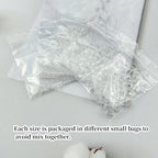 480pcs Crystal Glass Beads 3mm 4mm 6mm 8mm 10mm Round Faceted Glass Spacer Beads for Bracelets Necklace Earring DIY Jewelry Making Craft(Clear) - color: Clear