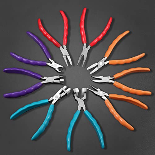 6" Chain Nose Stainless Steel Pliers - Eyeglasses Repair & Adjustment Tools with Screwdriver and Glasses Cloth - style: Chain Nose Plier