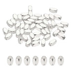 PATIKIL 3x6mm Filled Spacer Beads, 50Pcs Metal Smooth Faceted Tube Tiny Loose Beads for Bracelet Jewelry Making Necklace DIY, Silver - color: Silver, size: 3x6mm
