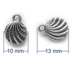 Heather's cf Silver Sea Charms – Antique Pendants, Non-Tarnish, Lead-Free & Nickel-Free, Bulk Ocean Animal Charms for DIY Jewelry, Bracelets, Necklaces, Earrings, Beach Craft Supplies (Sea Animals) - color: Seashell Scallop - 90 Pc