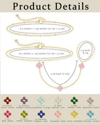 Gold Hand Chain Bracelets for Women Trendy Dainty Birthstone Clover Charm Ring Bracelet Hand Chain Set Non Tarnish 14K Gold Plated Stackable Finger Bracelets for Women Birthday Jewelry Gifts - color: 10. October(Tourmaline)