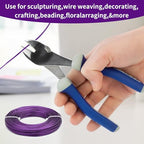 12 Gauge Aluminum Wire 100FT, 2mm Bendable Metal Anodized Aluminum Wire for Sculpting Jewelry Making Crafts Wreath Beading Floral(Purple) - color: Purple