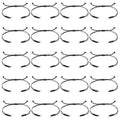 UNICRAFTALE 20Pcs Waxed Polyester Cord Bracelets Friendship Bracelet 27cm Semi Finished Bracelet Black Adjustable Cord Bracelets Knot Rope Handmade Chains Braid String Bracelets for Jewelry Making - size: 27cm