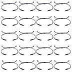 UNICRAFTALE 20Pcs Waxed Polyester Cord Bracelets Friendship Bracelet 27cm Semi Finished Bracelet Black Adjustable Cord Bracelets Knot Rope Handmade Chains Braid String Bracelets for Jewelry Making - size: 27cm