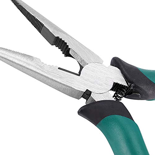 12 PCS 6 Inch Spring Needle Nose Pliers, Heavy Duty Steel Nose Side Cutting Pliers Nonslip Rubber Handle Wire Cutter for Crimping Looping Shearing - size: 6 Inch