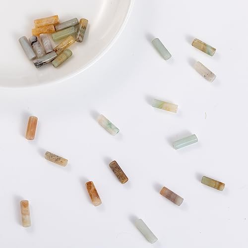 Natural Amazonite Cylinder Tube Beads 4x13mm 38cm/str Loose Semi Gemstone Stone Beads for Making Bracelets Necklace Earrings - color: Amazonite, size: 4x13mm Cylinder