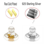 20pcs 18K Gold Silicone Earring Backs Replacements, Locking Secure Earring Backs for Studs/Droopy Ears, No-Irritate Hypoallergenice Soft Clear Earring Stopper Accessories for Adults (Gold) - color: Gold