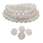 DandS ltd Crackle Lampwork Glass Beads for Jewelry Making, White Quartz, Vibrant DIY Bracelets, Necklaces, Beading Supplies & Craft Kits for Handmade Jewelry, 80pcs 0.39 inch (10mm), #J270-10 - color: White Quartz