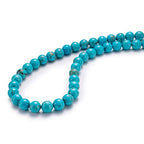 BEADIA Natural Blue Turquoise Stone Round Loose Semi Gemstone Beads for Jewelry Making 6MM 61PCS - color: Blue Turquoise, size: 6mm