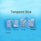 415pcs Rondelle Crystal Glass Beads 2mm 4mm 6mm 8mm Mixed Sizes, Faceted Briolette Spacer Czech Seed Loose Beads for DIY Jewelry Making (Transparent Shine) - color: Transparent Shine