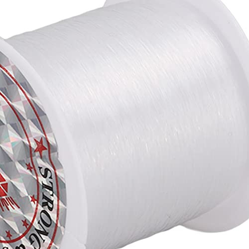 Pssopp 142 Yards Clear Nylon String, Wide Application Nylon Cord 0.2mm Crystal String Bead Cord for Craft Jewelry Making Necklace Bracelet
