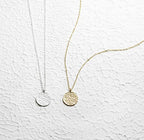 Valloey Rover Gold Necklace for Women 14K Gold Plated Circle Cubic Zirconia Pendant Necklace Dainty Twist Rope Chain Necklace Simple Jewelry Gift for Women - style: Gold-full moon