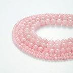 100Pcs Natural Stone Beads 8mm Rose Quartz Round Gemstone Loose Beads with Elastic Bracelet String for Bracelets Necklace Jewelry Making - color: Rose Quartz, size: 8mm