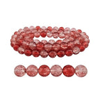 DandS ltd Crackle Lampwork Glass Beads for Jewelry Making, Dark Pink, Vibrant DIY Bracelets, Necklaces, Earrings, Beading Supplies & Craft Kits for Handmade Jewelry, 80pcs 0.39 inch (10mm), #J233-10 - color: Dark Pink