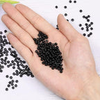 Size 6/0 Crafts Glass Seed Beads 4mm Black Beads for Jewelry Making (Total About 100g About 1200pcs) - color: Black