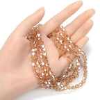 250pcs Czech 6mm (0.24 Inch) Faceted Bicone Crystal Glass Loose Beads Spacer Bulk Golden Shadow for DIY Craft Jewelry Making CCB628 - color: Golden Shadow, size: 6mm - 250pcs