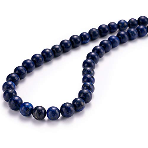 BEADIA Natural Lapis Lazuli Stone Round Loose Semi Gemstone Beads for Jewelry Making 8MM 44PCS - color: Lapis Lazuli, size: 8mm