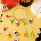 Augshy 64 Pcs Candy Corn Charms, Resin Candy Corn Beads Ornament Glow in The Dark Luminous Fake Corn Pendant for Halloween Thanksgiving Fall Autumn DIY Crafts Bracelet Necklace Jewelry Making - style: Candy Corn Style