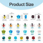 Cheriswelry 45Pcs Handmade Lampwork Glass Beads Flower Bee Glass Loose Spacer Bead Summer Craft Beads 10.5-16.5mm for Earring Bracelet Necklace Jewelry Making - color: Flower & Bee