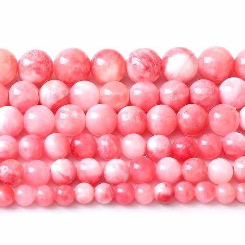 160PCS 4MM Pink Persian Jade Spacer Loose Beads for Jewelry Making DIY Bracelet Necklace 2 Strands - color: Pink Persian Jade, size: 4mm (2 strands)