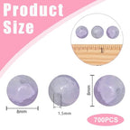 8mm Crackle Glass Beads for Jewelry Making, 700Pcs Round Crystal Beads for Bracelets, DIY Crafts (Lavender Crackle) - color: Lavender Crackle