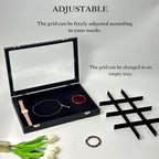 Black 12 Grid Jewelry Organizer Display Box with Transparent lid Bracelets Display Case Bracelet Box with Clasp Bangle Organizer Drawer Insert Bangle Brooch,Gift for Women Girls(12 Grid) - color: 12 Grid