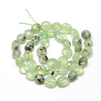 30-45Pcs/Strand Natural Prehnite Beads 15.7" Irregular Nuggets Stone Beads 8-15mm Gemstones Loose Spacer Bead for DIY Bracelet Necklace Jewelry Making Crafting - color: Prehnite