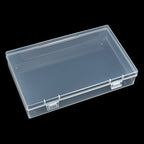 4 Pack Rectangular Clear Plastic Storage Containers Box with Hinged Lid for Beads and Other Small Craft Items (7.87 x 4.72 x 1.38 inch) - size: 7.87 x 4.72 x 1.38 inch
