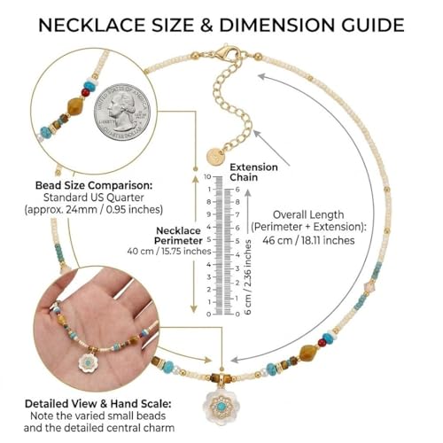 Handmade Natural Gemstone Beaded Necklace for Women, Cultured Freshwater Pearl Choker with Adjustable Extension Chain, Boho Healing Crystal Jewelry Collection - color: b Colorful