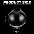 PH PandaHall 30pcs Mini Glass Globes, 0.78inch Small Glass Bottles Orbs Balls Wish Ball Charms Spheres UV Planet Crystal Craft Balls for UV Resin Dice Pendant Charms Earring Making - size: 0.78inch