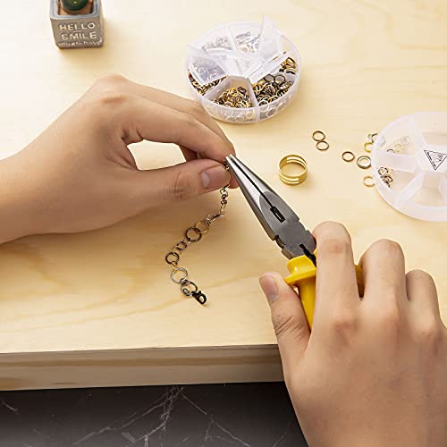 Handyman Crafts Jump Rings Kit With1000PCS Open Jump Rings 40PCS 12mm Lobster Clasps and Jump Rings Opener for Jewelry Making Keychains and Necklace Repair (Sliver) - color: Sliver
