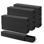 Lainrrew Jewelry Gift Box, Luxury 12-Pack Jewelry Gift Box Velvet-Lined, Compact Drawer Style for Earrings & Rings, Stylish Necklace Bracelet Organizer, 8.3x1.8x1.4 Inches (Black) - color: Black