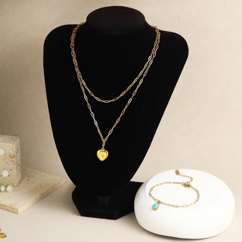 Swyabi 20 PCS Gold Plated Necklace Bracelet Chains Bulk Stainless Steel Paperclip Chain with Extender for Jewelry Making - color: 2.5x6.5mm Gold