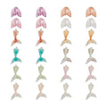 Fashewelry 32pcs Transparent Mermaid Tail Charms Resin Fishtail Pendants with Glitter Powder & AB Color Acrylic Ocean Sea Animal Charms for Necklace Earring Bracelet Hawaii Style Jewelry Making - color: Mixed Color Mermaid Tail