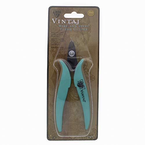 The Beadsmith Vintaj Semi-Flush Cutter – 5-Inches (127mm), Ergonomic Handle – Make Clean, Flush & Precise Cuts – Jewelry Making Tool for Creating Earrings, Bracelets & Necklaces