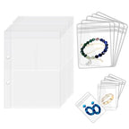 Travel Jewelry Organizer Case Transparent Jewelry Storage Book Binder Bag for Earrings, Rings, Necklace, Bracelet,Inner Pages and Pouches - color: Inner Pages and Pouches