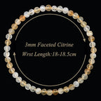MASSIVE BEADS Natural Genuine Gemstone Beads Healing Crystal Chakra Reiki Jewelry Faceted Round Beads Bracelets 3mm - color: Citrine