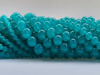 Stone Beads 6mm 140pcs Lake Blue Chalcedony Beads Round Loose Gemstones Beads for Bracelet Necklace Jewelry Making (6mm, 60617 Lake Blue Chalcedony) - color: Lake Blue Chalcedony Beads, size: 6mm