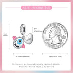 925 sterling silver Bead Charm for Pandora bracelets and Necklaces - Cute Heart Animal Ocean Pendant Bead Charms with Cubic Zirconia Mother's Day Jewelry Making DIY Gifts for Women Wife/Girlfriend - color: Big Eyed Demon Charm